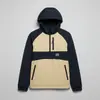 Chaqueta de trabajo con capucha verde militar personalizada de fábrica para hombre, con bordes crudos y múltiples bolsillos, con un diseño desgastado y moderno