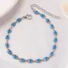 Pulsera con Ojo de Diablo de color mixto simple, diseño de nicho estilo ins de joyería transfronteriza europea y americana, con cadena de cobre versátil