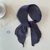 Lenço de Linho Listrado Artístico Vintage, Design de Nicho Estilo Coreano, Fita Fina, Lenço de Pescoço Simples e Versátil para Mulheres na Primavera e Verão