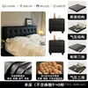 Cama de cuero minimalista italiana cama de cuero minimalista moderna cama de cuero de lujo ligero cama de cuero con capitoné de botones negros cama suave acolchada cuadrada cama de arte en cuero