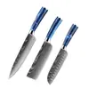 Juego de Cuchillos de Chef para Venta al por Mayor en Amazon Transfronterizo, Cuchillo Santoku para Rebanar Frutas, Cuchillo de Cocina Multiusos para Deshuesar, Juego de Cuchillos de 10 Piezas