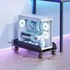 Soporte para Host de Computadora Mesa de Sala de E-Sports Base Removible para Chasis de Escritorio Estante de Almacenamiento debajo de la Mesa Carrito