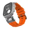 Correa de Reloj de Silicona con Patrón Mecánico Explorer Adecuada para Apple Watch Ultra 9876543210ª Generación