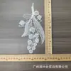 Encaje Bordado Blanco y Negro de 21 cm por Delante y por Detrás DIY Accesorios de Ropa Hechos a Mano Decoración de Escote para Vestido de Boda