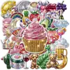 Novo Conjunto de 50 Adesivos Disco Glitter Europeus e Americanos Desenhos Animados DIY para Planejador Decoração de Mala Adesivos Atacado