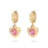 Diseño de Nicho Transfronterizo Europeo y Americano Regalo del Día de San Valentín Conjunto de Joyería para Mujer con Collar, Anillo y Pulsera de Corazón de Oro de 18K