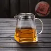 Juego de Té Kung Fu Resistente al Calor Vidrio de Alta Temperatura Taza de Presentación con Colador de Té Filtro Divisor de Té Taza de Presentación de Vidrio Espeso Grande y Pequeño