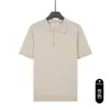 Tricô Masculino de Verão Manga Curta Luxo Leve Toque de Alta Qualidade Gola Lapela Casual de Negócios Seda Gelada Respirável Camiseta Masculina Manga Curta