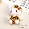 Accesorios de Resina para Manualidades de Dibujos Animados Pinza para el Pelo de Gatito con Estampado de Leopardo Grande Accesorios para Funda de Teléfono Hebilla de Zapato Llavero Colgante