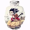 2025 Transfronterizo Nuevo Otoño e Invierno 3D Anime Dragon Ball Estampado Talla Grande Holgado Sudadera con Capucha Sudadera de Manga Larga Chaqueta