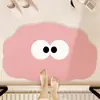 Alfombra de suelo absorbente de baño de dibujos animados, divertida alfombrilla antideslizante de tierra de diatomeas para la entrada del baño, alfombra de secado rápido para el inodoro del hogar