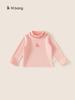 Frete Grátis Roupas Infantis Gola Meio Alta de Renda Camisa Base 2026 Novo Estilo Menina Outono e Inverno Roupa Íntima Top para Meninas