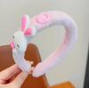 Infantil de pelúcia dos desenhos animados headband meninas bonito princesa cocar bebê faixa de cabelo outono einverno novo super bonito acessórios de cabelo