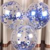 Balão de lantejoulas transparente de látex para atacado, Balão de látex transparente de 12 polegadas para cenário de layout de casamento e aniversário