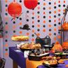 2 M Comprimento Flor Disco Laranja Preto Decoração de Festa de Halloween Flor de Papel Festival Fantasma Flor de Costura Decoração de Cena