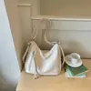Bolsa de Grande Capacidade Feminina Verão 2026 Novo Estilo Coreano Casual Cor Sólida Bolsa de Ombro Único Transversal Bolsa Tote para Trabalho e Dia a Dia