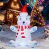 Decoração de Natal transfronteiriça urso polar ornamento inflável luz LED festa ao ar livre pátio jardim 1.2m decoração