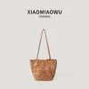 Bolsa de ombro de camurça transfronteiriça coreana para mulheres, adequada para ir ao trabalho, casual, fashion, vintage, estilo versátil, padrão de veado, bolsa tote estilo balde salpicada
