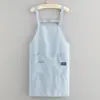 Avental de Cozinha Impermeável à Prova de Óleo com Tiras Roupa de Trabalho para Cozinhar em Casa Avental de Cintura Avental de Nylon Avental com Tira Respirável