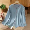 Camisa de ramio vintage para mujer, blusa de algodón y lino, nuevo estilo de verano, top holgado y favorecedor, elegante camisa de lino, talla grande, ligero