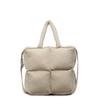 2025 Bolsa de Mão Xadrez Macia de Grande Capacidade Bolsa de Ombro Transversal de Algodão para Baixo Bolsa de Roupa de Algodão Espacial Leve Casual Feminina