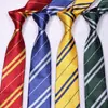 Nueva corbata coreana a rayas británica directa de fábrica al por mayor corbata Jacquard moda corbata de poliéster