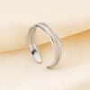 Anillo de Dedo Simple Hueco Irregular con Personalidad Europea y Americana Transfronteriza, Ligero, Lujoso, Moderno, de Cara Ancha, Suelto, de Acero de Titanio