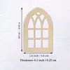 Casa de Boneca Janela de Madeira Artificial Mini Modelo DIY Decoração de Natal Pequenos Acessórios Móveis em Miniatura Enfeites Decoração