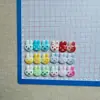 Dibujos Animados Coloridos Juego de 3 Piezas Cabeza de Conejo Miffy Accesorios de Resina Pasador Llavero Adorno Colgante de Tubo de Pegamento Cremoso