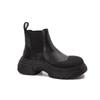 Botas Chelsea más cómodas de suela gruesa con costuras de piel de vaca, tacón alto tipo muffin, estilo callejero, botas pequeñas de celebridad de Internet para mujer, Invierno 2023