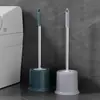 Escova de Vaso Sanitário Doméstica Sem Canto Morto Banheiro Lava Vaso Sanitário com Base Banheiro Cabo Longo Conjunto Limpeza Bacia de Agachamento Infantil Montado na Parede