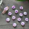 Bolsa de material para decoración de uñas Live Explosions Purple Soft Pottery, con camelia rosa suave, joyería para decoración de uñas, accesorios variados para uñas