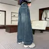 Pantalones para Niña Colección Otoño 2026: Jeans de Pierna Ancha para Niños Mayores, Estilo Primavera y Otoño, Pantalones Curvos de Retazos Asimétricos para Estudiantes de Secundaria de Niñas