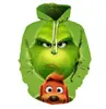 Sudadera con capucha y cremallera 3D para hombre, nueva para Navidad y Halloween 2025, Cosplay