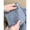 Suéter de punto de cuello redondo gris de alta calidad para mujer, otoño e invierno, holgado, grueso, relajado, suave y ceroso, suéter perezoso