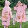 Capas de Chuva Impermeáveis Espessas e Ampliadas Tamanho Mochila para Venda por Atacado, Alunos do Ensino Fundamental e Médio, Meninos e Meninas, Ponchos de Chuva para Exterior, Capas de Chuva Infantis