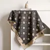 Bufanda Pequeña de Flor Imitación Cachemir Doble Cara para Mujer, Chal de Verano para Habitación con Aire Acondicionado, Bufanda Larga Gruesa Cálida Versátil para el Cuello