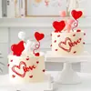 Día de San Valentín Oso Violento Celebridad de Internet Oso Confesión Decoración de Pastel Oso para Confesión de Pareja Propuesta Oso Globo Mesa de Postres