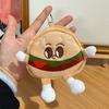 Linda Bolsa de Almacenamiento de Hamburguesa Estilo Coreano Famosa en Internet Tipo Caperucita Roja Monedero de Felpa Serie Creativa de Comida Rápida LQB26