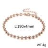 Comércio Exterior Transfronteiriço Novo Produto Aço Inoxidável Simples e Fashion Corrente de Bolas de Aço Bracelete de Bolas Vazadas Joias de Corrente Feitas à Mão