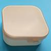 Caja de Almuerzo PP Dividida Tapa Abatible Tenedor Cuchara Prácticos Gel Dental Snack Suplemento Alimenticio Caja de Empaque Caja de Almacenamiento Cuadrada