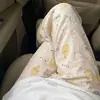 Pantalones de Pijama de Algodón Nube para Mujer de Verano, Delgados, Talla Grande 100 kg, Holgados Casuales, Pantalones de Pierna Ancha de Cintura Alta Relajados para Caminar
