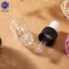Suministro inmediato de frascos goteros transparentes blancos de 1 ml a 5 ml, frascos oscuros para aceites esenciales, frascos pequeños de muestra de aceite esencial en frascos goteros