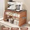 Hogar Cafetera Pequeña Espumador de Leche Estante de Almacenamiento Té Bolsitas de Té Granos de Café Nueces Estante de Almacenamiento con Compartimentos en Capas