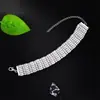 ¡Dorado con diamantes densos! Pulsera ancha de circón de diamante completo lujo ligero de alta gama exagerada pulsera de mano joyería de mano exquisita versátil venta al por mayor