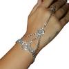 Pulsera de estilo bohemio con diamantes de imitación para mujer, con cadena de garra y cristales brillantes, estilo transfronterizo, venta al por mayor
