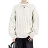 Popular Transfronteiriço Tamanho Europeu Tamanho Grande Gola Polo Malha Masculina Torção Meio Zíper Estilo Old Money Fábrica Atacado