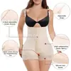 Modelador de Corpo Peça Única Exportação Transfronteiriça Malha com 4 Colchetes Corset Pós-Parto para Controle da Barriga Roupa Popular no TikTok para Modelar o Corpo