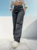 [Personalización de Jeans] Pantalones Rectos Sueltos de Pierna Ancha Transfronterizos Latinoamericanos Ropa de Denim Elástico de Algodón Europea y Americana Personalización