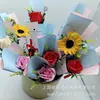 Dia das Mães 520 Presente Flores de Sabão Rosas Artificiais Girassóis para Amigos Clientes Flores Eternas Presente para o Dia dos Professores para Professores